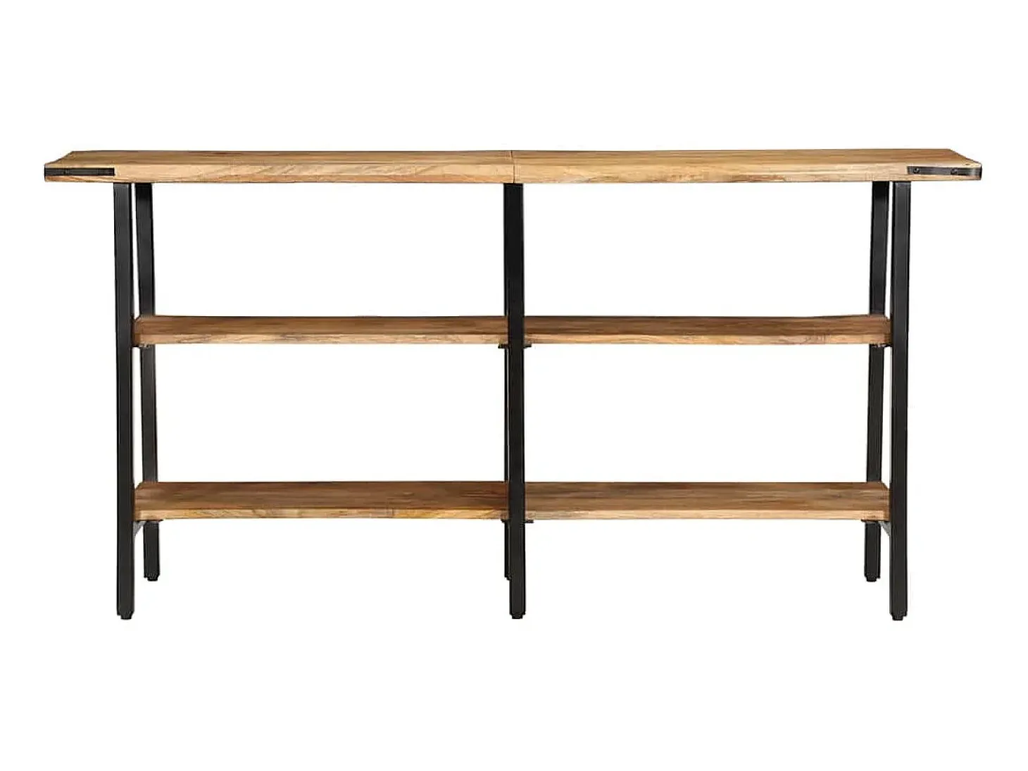 Mesa consola de madera maciza de mango 140x35x70 cm