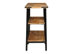 Mesa consola de madera maciza de mango 140x35x70 cm