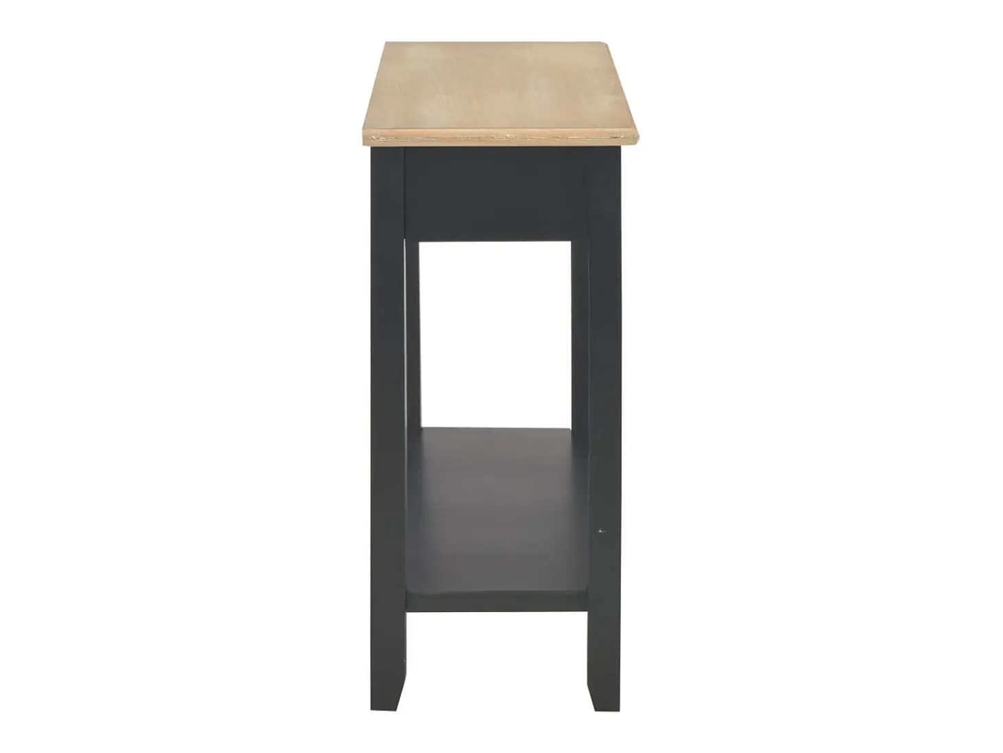 Mesa consola de madera negro 110x35x80 cm ES979266