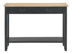 Mesa consola de madera negro 110x35x80 cm ES979266