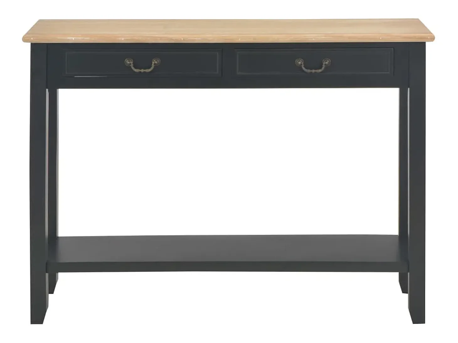 Mesa consola de madera negro 110x35x80 cm ES979266