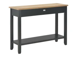 Mesa consola de madera negro 110x35x80 cm ES979266