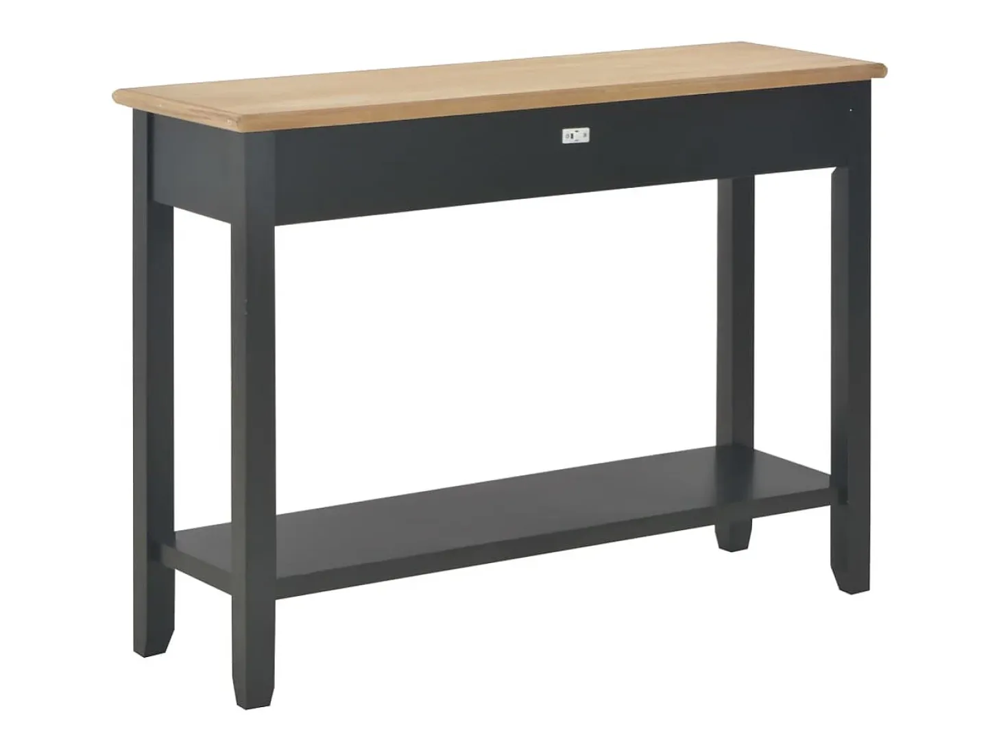 Mesa consola de madera negro 110x35x80 cm ES979266
