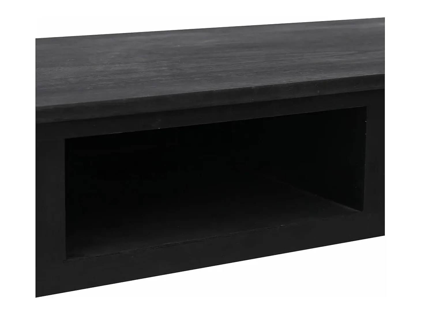 Mesa consola de madera negra 110x45x76 cm