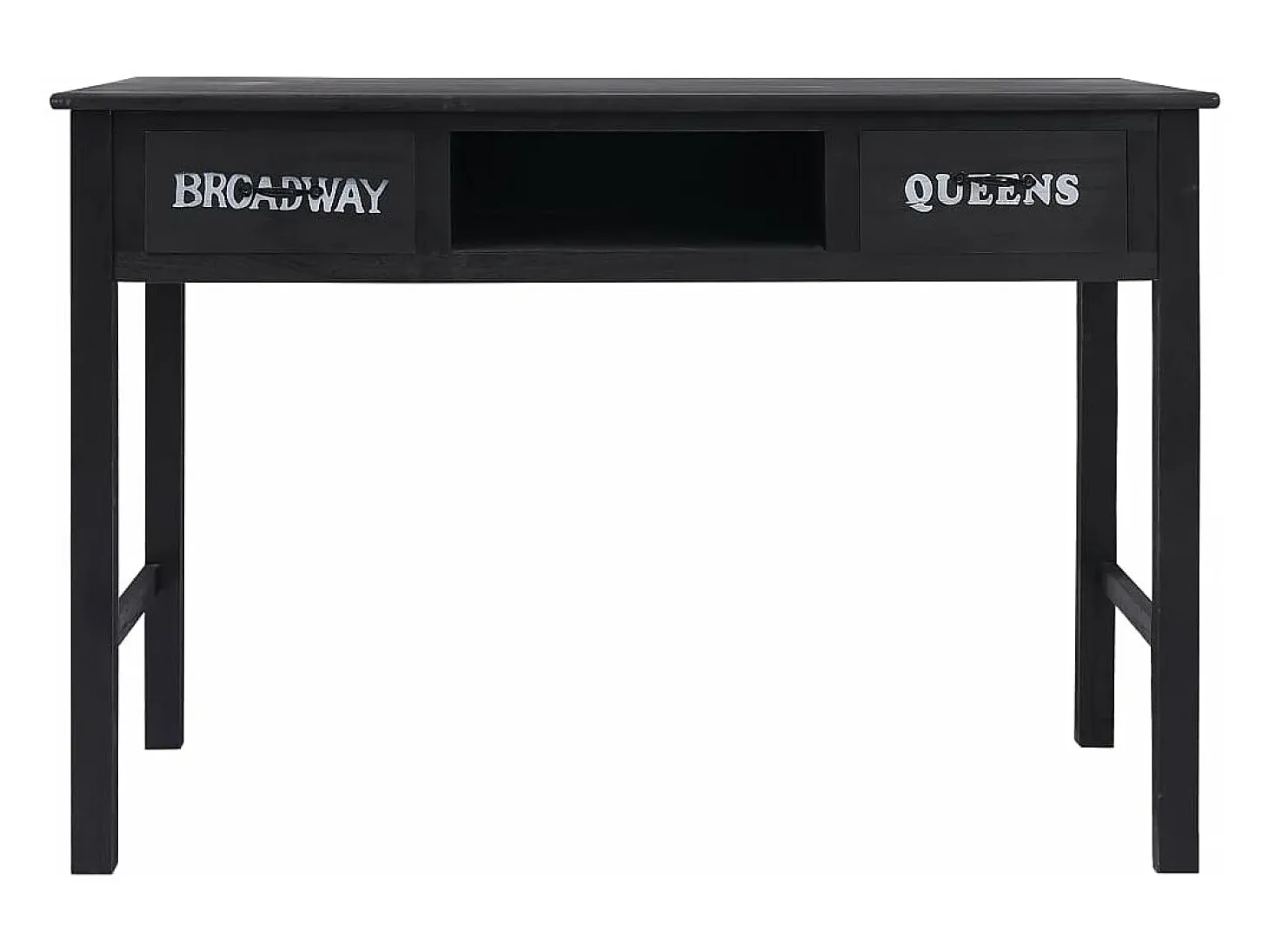 Mesa consola de madera negra 110x45x76 cm