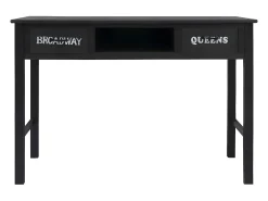 Mesa consola de madera negra 110x45x76 cm ES392842