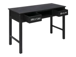 Mesa consola de madera negra 110x45x76 cm ES392842