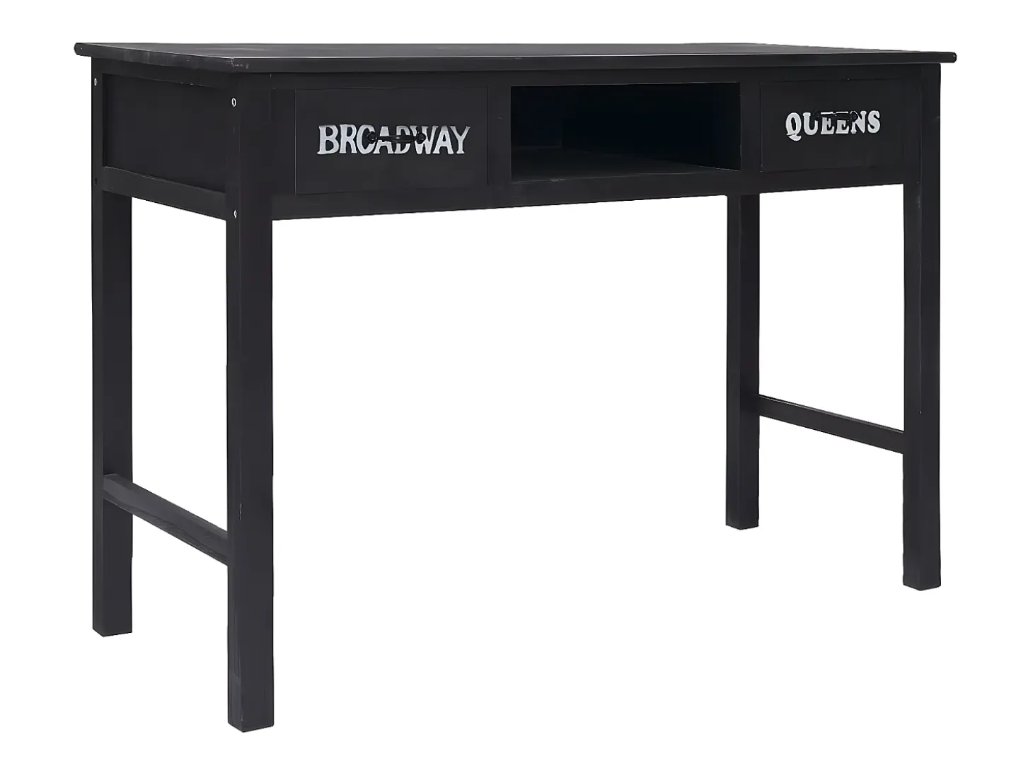 Mesa consola de madera negra 110x45x76 cm ES392842