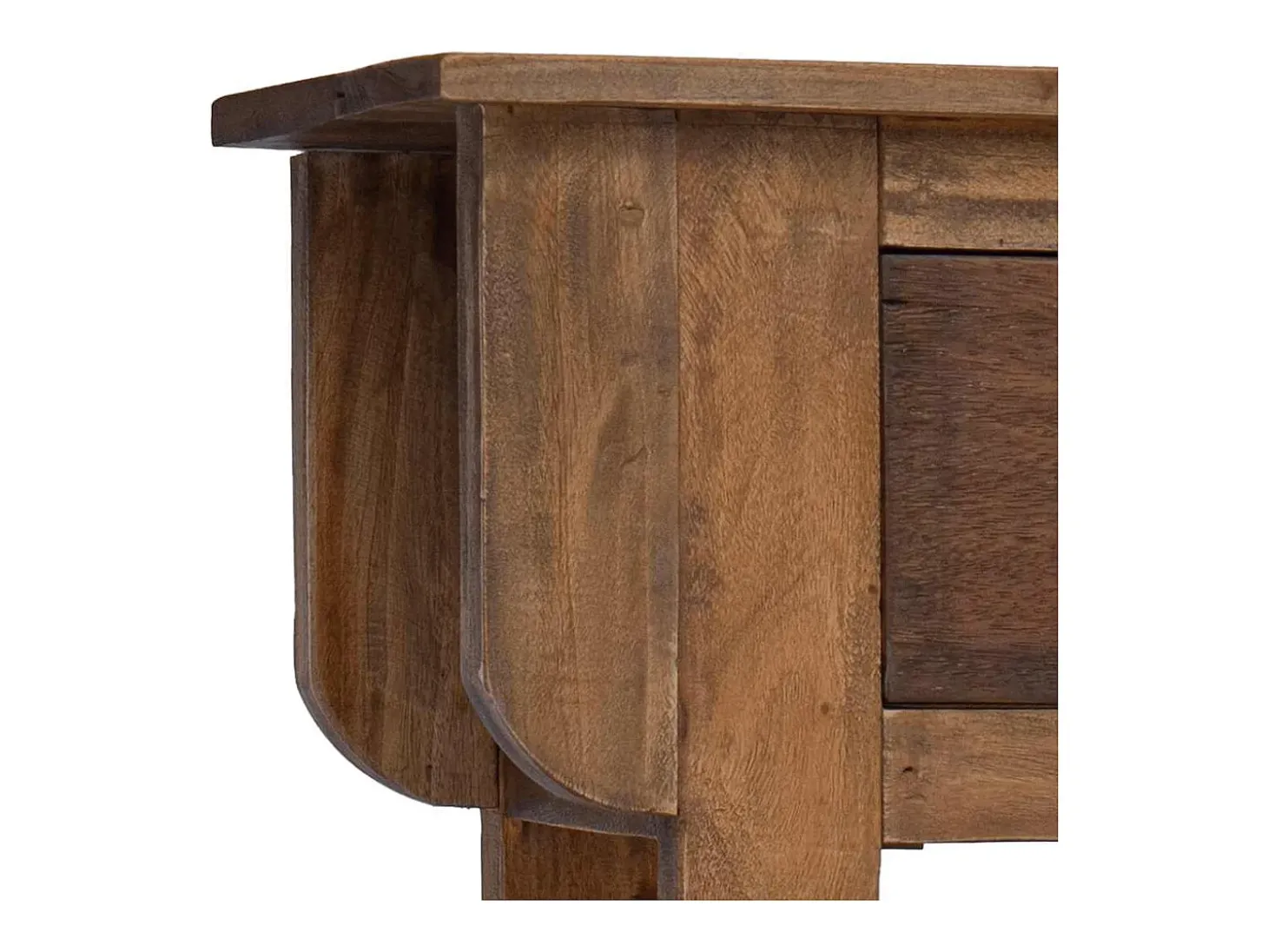 Mesa consola de madera reciclada mixta 80x35x80 cm