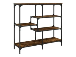 Mesa consola de roble ahumado 103x32x95 cm madera de ingeniería