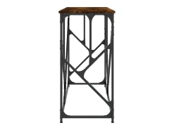 Mesa consola de roble ahumado 100x40x80 cm madera de ingeniería