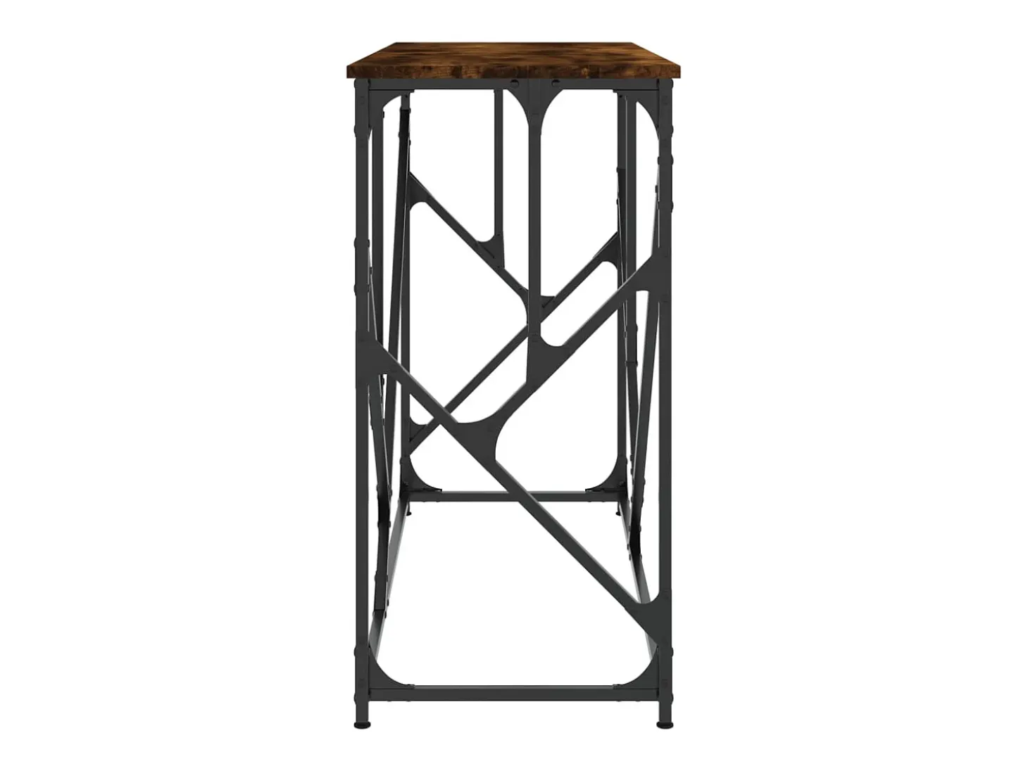 Mesa consola de roble ahumado 100x40x80 cm madera de ingeniería