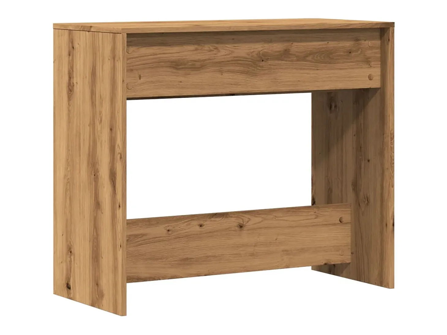 Mesa consola de roble artesanal 89x41x76,5 cm madera de ingeniería