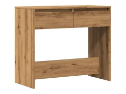Mesa consola de roble artesanal 89x41x76,5 cm madera de ingeniería