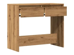 Mesa consola de roble artesanal 89x41x76,5 cm madera de ingeniería