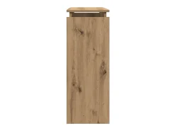 Mesa consola de roble artesanal 80x30x80 cm madera de ingeniería