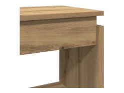 Mesa consola de roble artesanal 80x30x80 cm madera de ingeniería