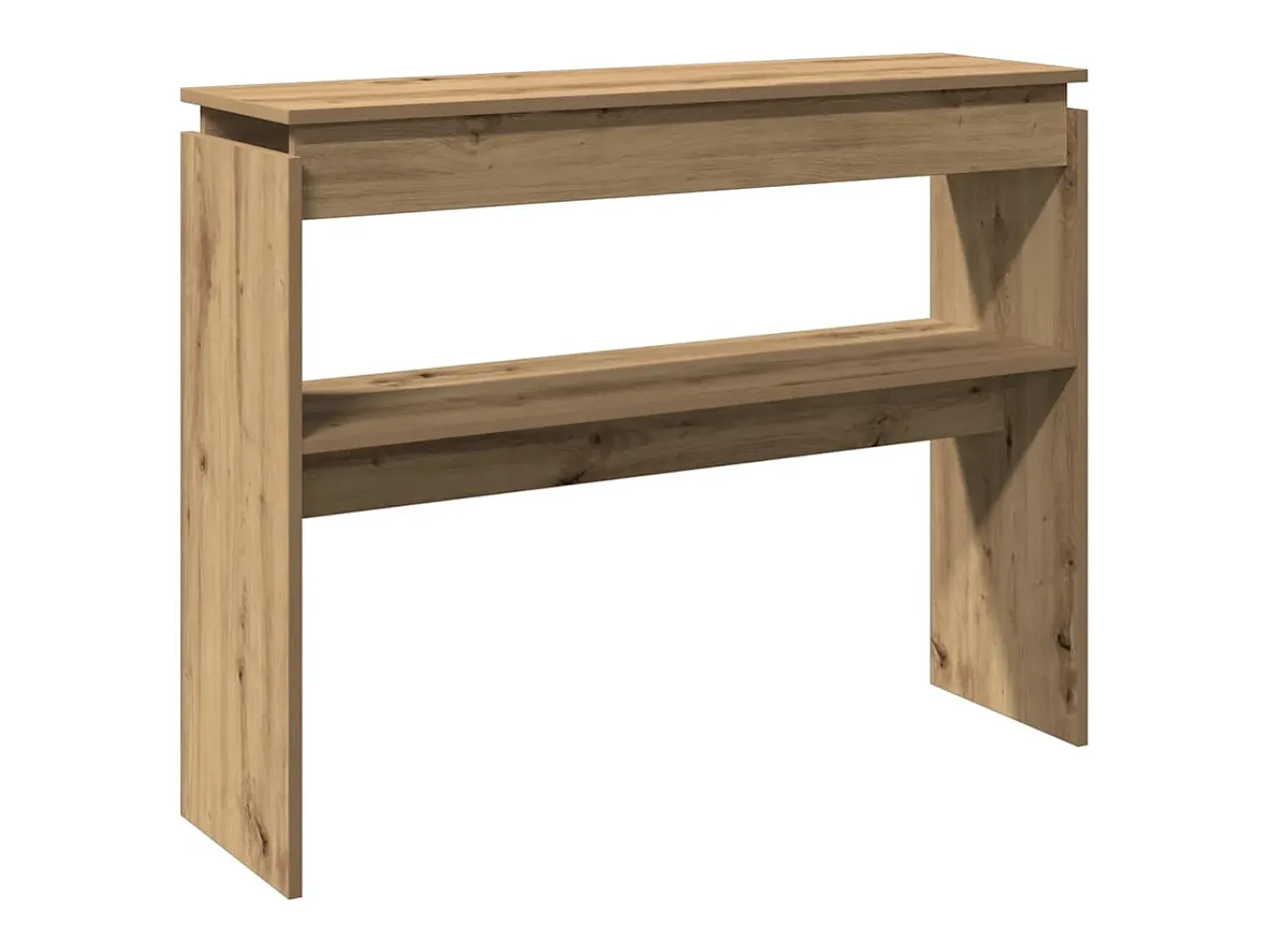 Mesa consola de roble artesanal 102x30x80 cm madera de ingeniería
