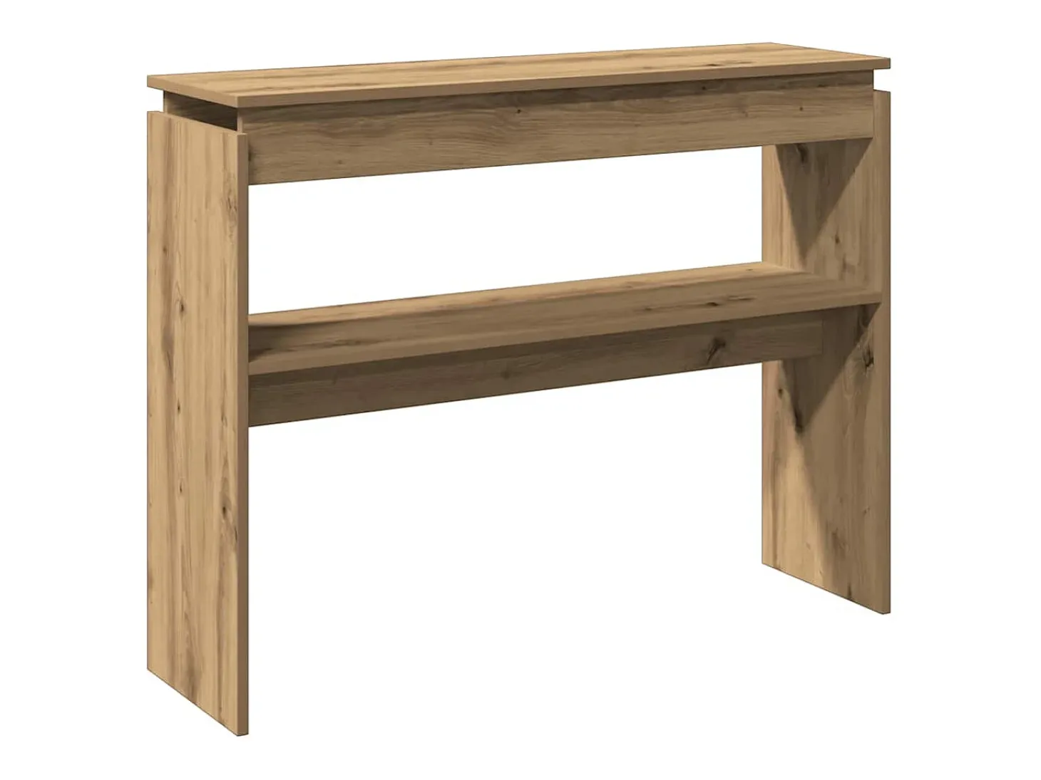 Mesa consola de roble artesanal 102x30x80 cm madera de ingeniería