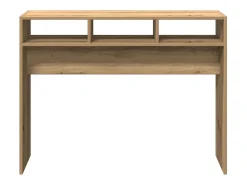 Mesa consola de roble artesanal 105x30x80 cm madera de ingeniería