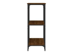 Mesa consola de roble marrón 102x35x90 cm madera de ingeniería