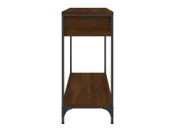 Mesa consola de roble marrón 100x34,5x75 cm madera de ingeniería