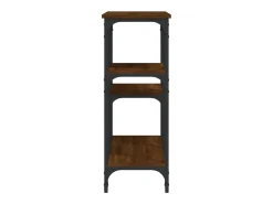 Mesa consola de roble marrón 102x29x75 cm madera de ingeniería