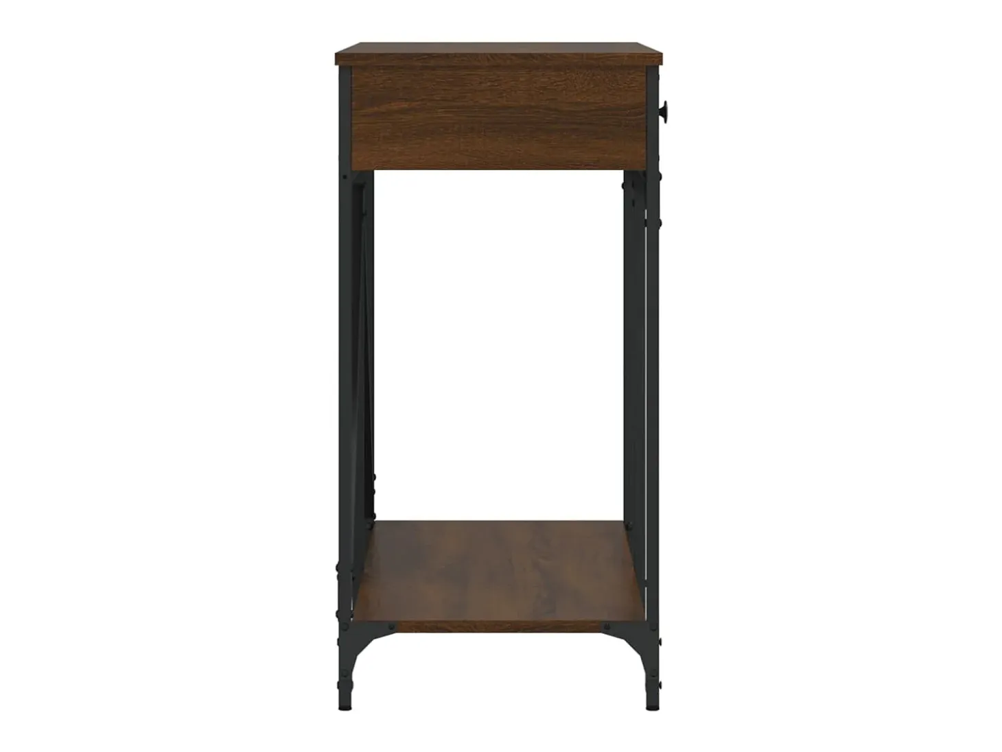 Mesa consola de roble marrón 100x39x78,5 cm madera de ingeniería