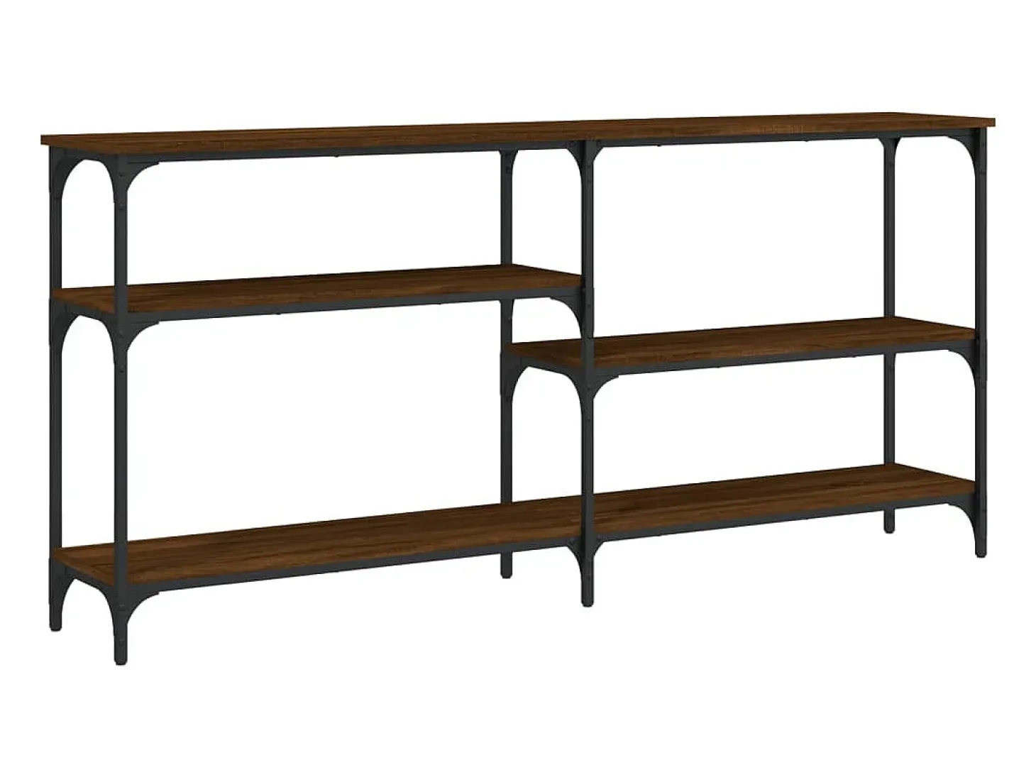 Mesa consola de roble marrón 160x29x75 cm Madera de ingeniería