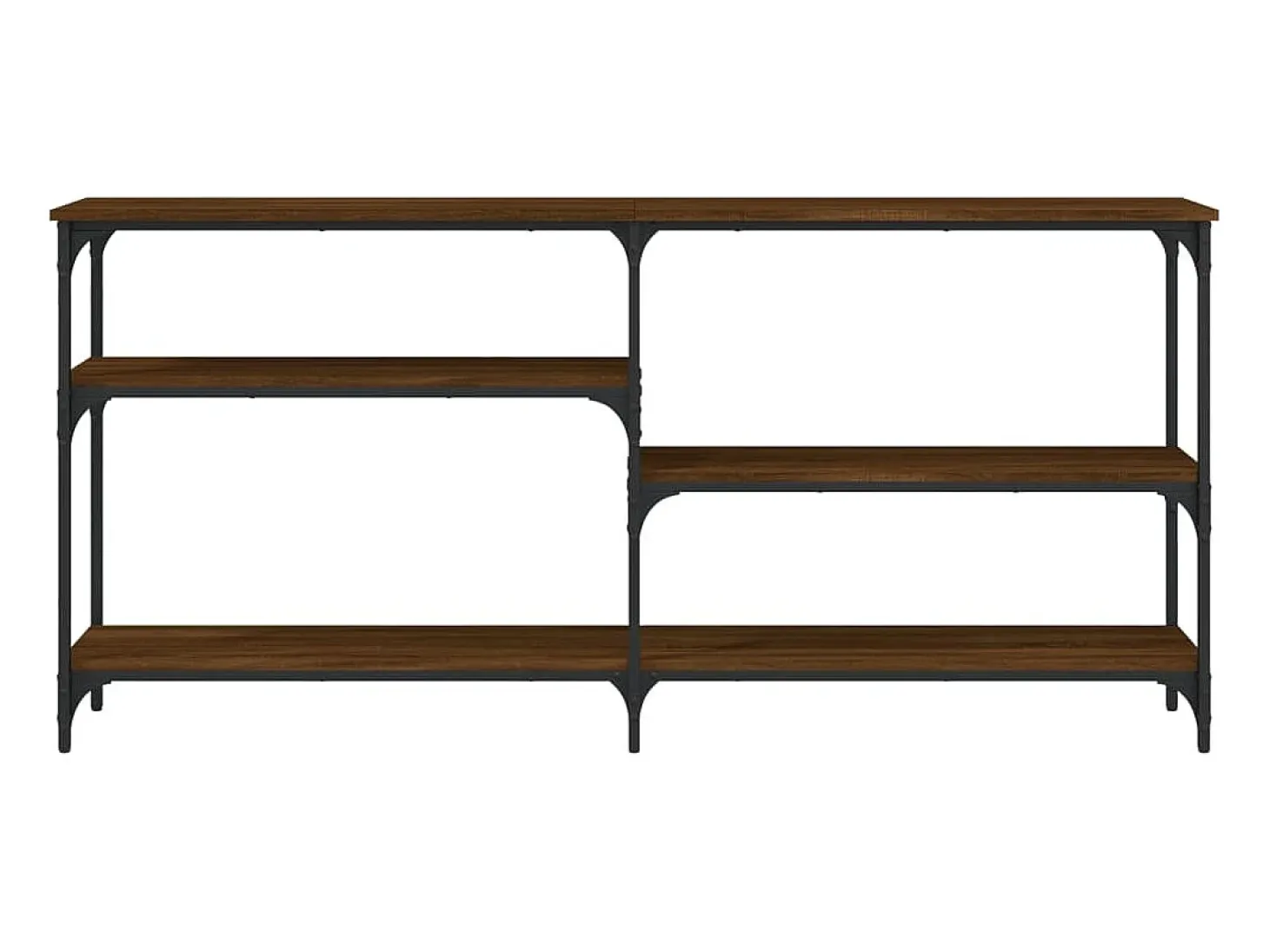 Mesa consola de roble marrón 160x29x75 cm Madera de ingeniería