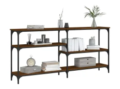 Mesa consola de roble marrón 160x29x75 cm Madera de ingeniería