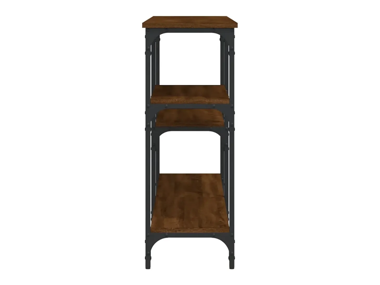 Mesa consola de roble marrón 160x29x75 cm Madera de ingeniería