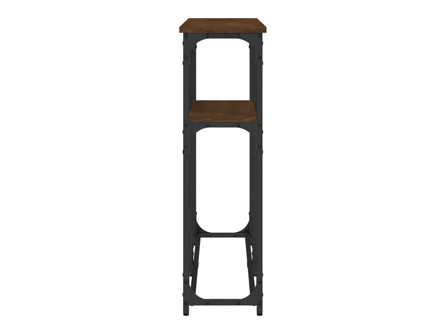 Mesa consola de roble marrón 145x22,5x75 cm madera de ingeniería