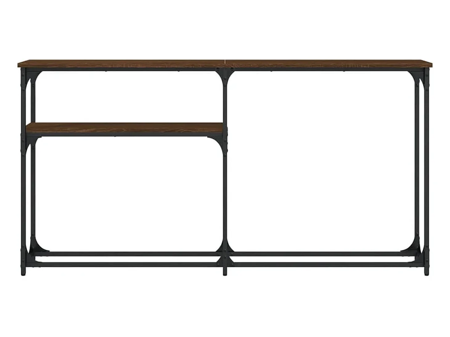 Mesa consola de roble marrón 145x22,5x75 cm madera de ingeniería