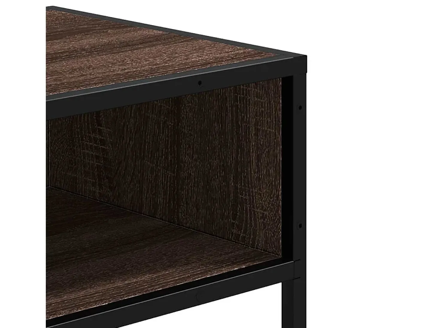 Mesa consola de roble marrón 90x35x80 cm madera de ingeniería