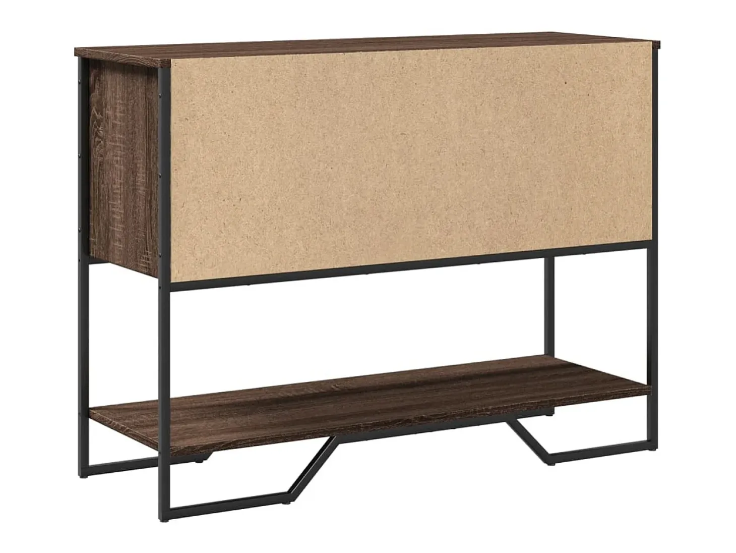 Mesa consola de roble marrón 100x35x74,5 cm madera de ingeniería