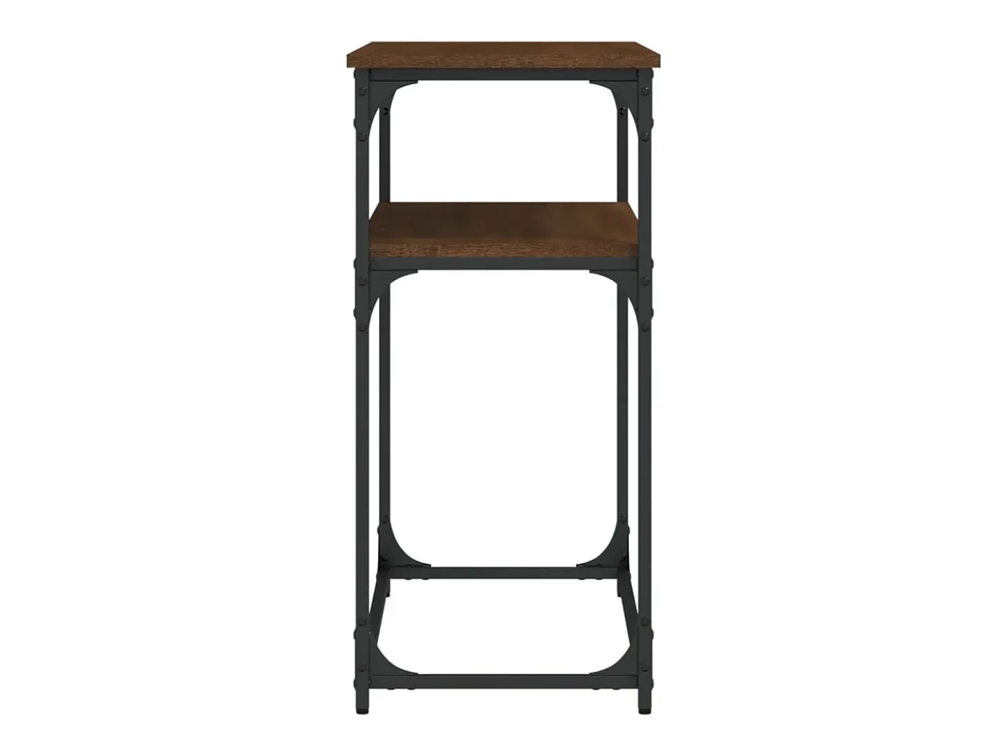 Mesa consola de roble marrón 100x35,5x75 cm madera de ingeniería