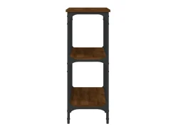 Mesa consola de roble marrón 100x29x75 cm madera de ingeniería