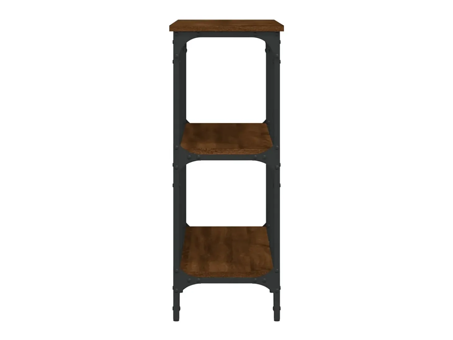 Mesa consola de roble marrón 100x29x75 cm madera de ingeniería