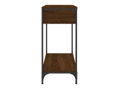 Mesa consola de roble marrón 75x34,5x75 cm madera de ingeniería