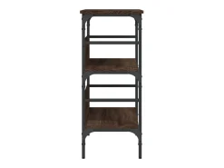 Mesa consola de roble marrón 75x32x75 cm madera de ingeniería