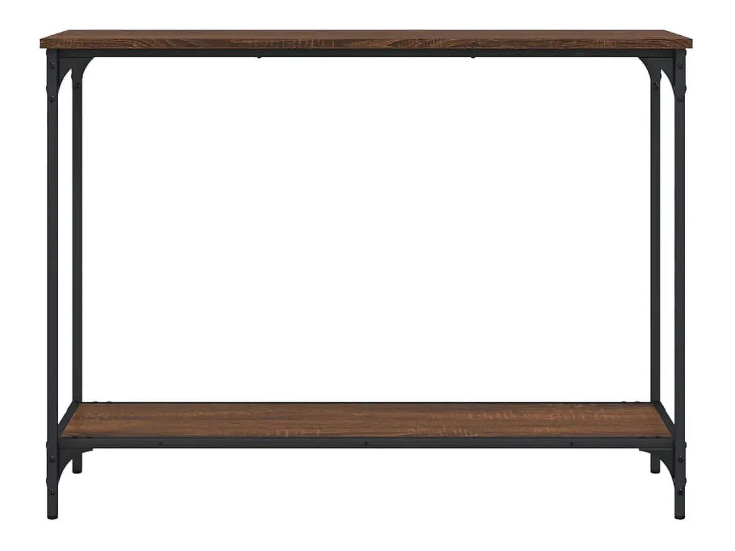 Mesa consola de roble marrón 101x30,5x75 cm madera de ingeniería