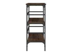 Mesa consola de roble marrón 100x32x75 cm madera de ingeniería