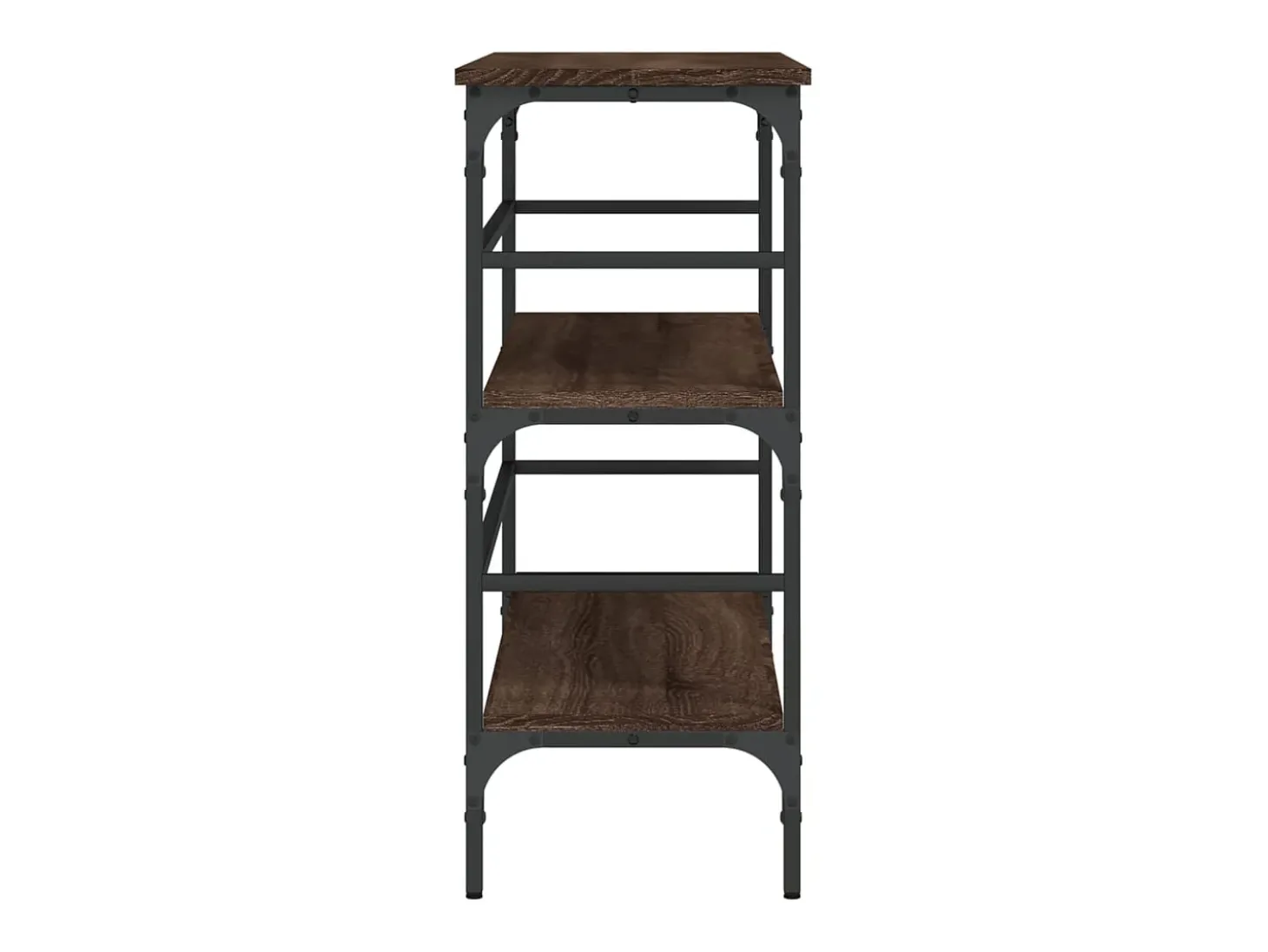 Mesa consola de roble marrón 100x32x75 cm madera de ingeniería