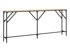 Mesa consola de roble Sonoma 180x23x75 cm madera de ingeniería