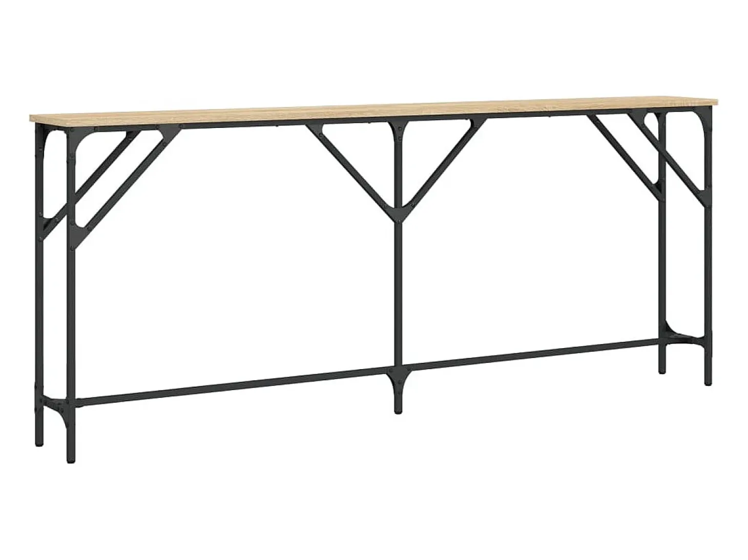 Mesa consola de roble Sonoma 180x23x75 cm madera de ingeniería