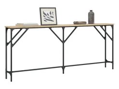Mesa consola de roble Sonoma 180x23x75 cm madera de ingeniería