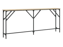 Mesa consola de roble Sonoma 180x23x75 cm madera de ingeniería