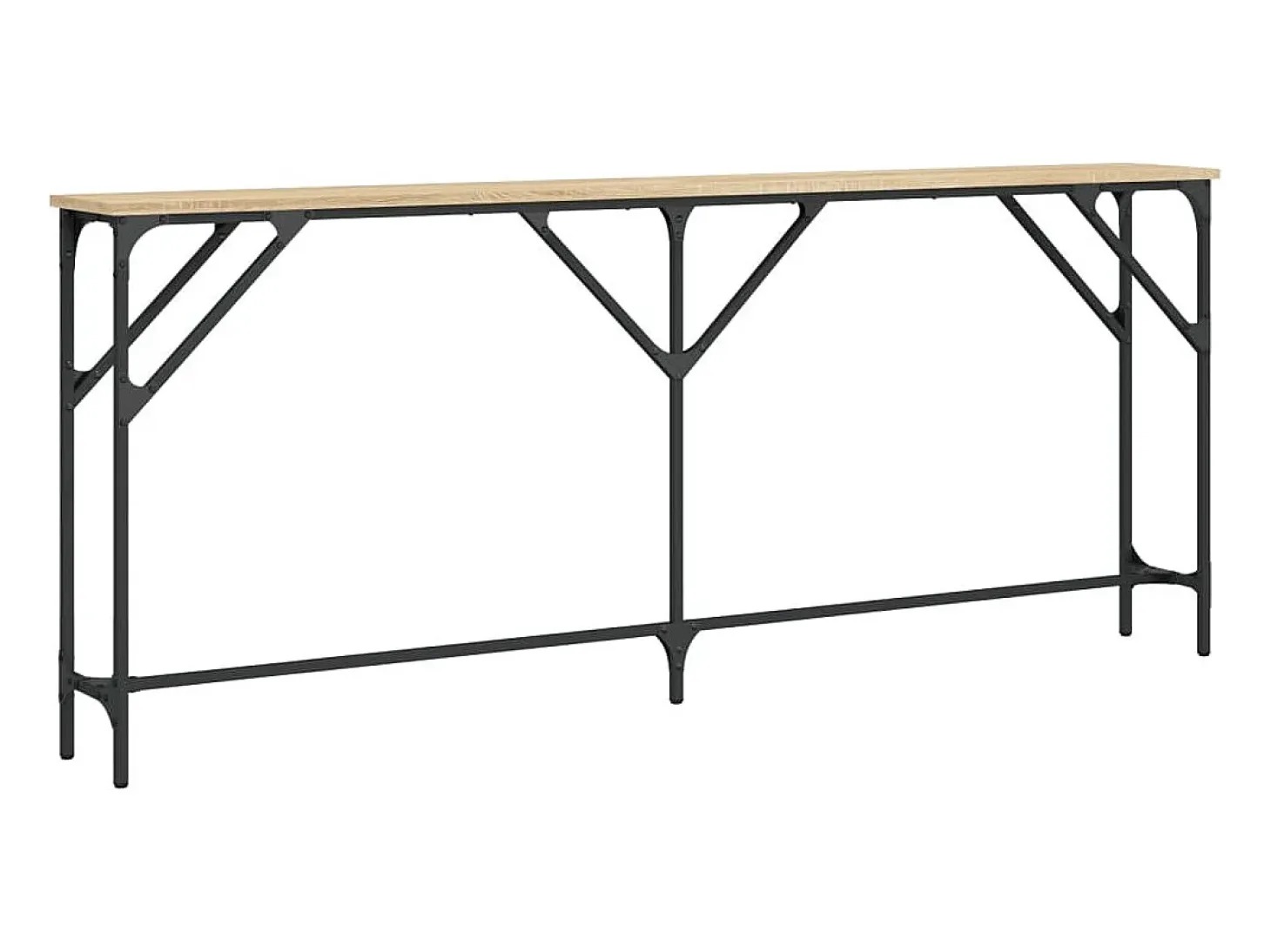 Mesa consola de roble Sonoma 180x23x75 cm madera de ingeniería