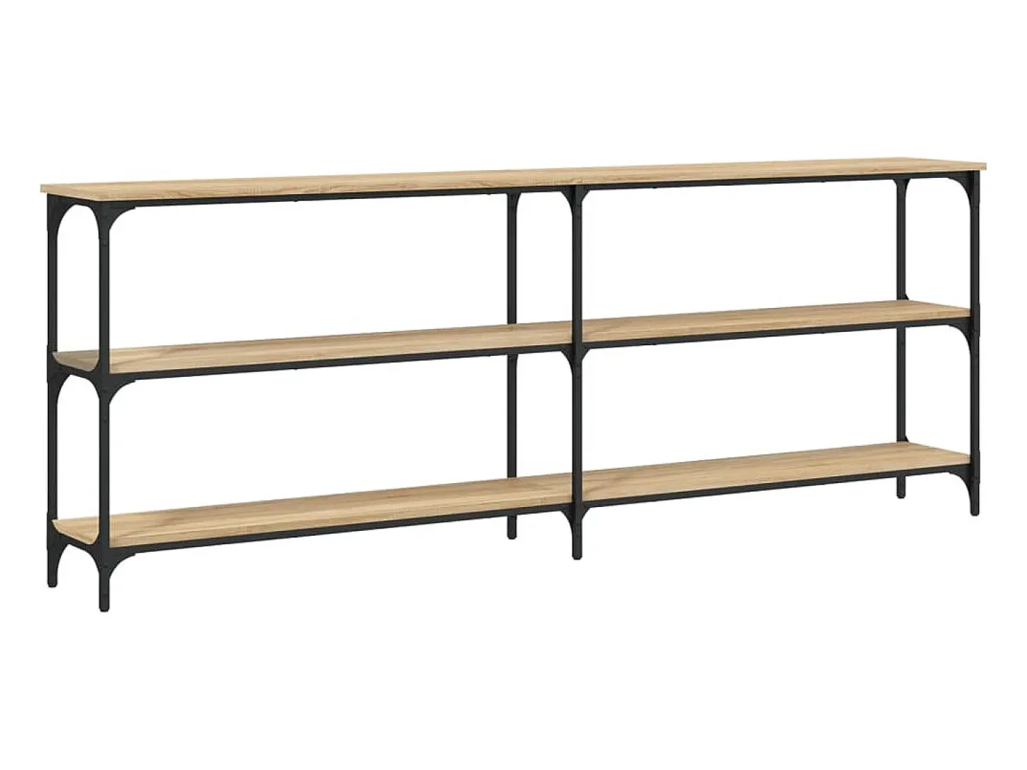 Mesa consola de roble Sonoma 200x29x75 cm madera de ingeniería